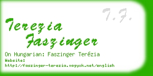 terezia faszinger business card